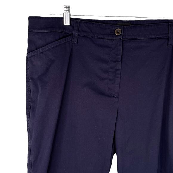 Talbots The Perfect Chino Pants 16W Navy Straight Leg - Picture 4 of 13